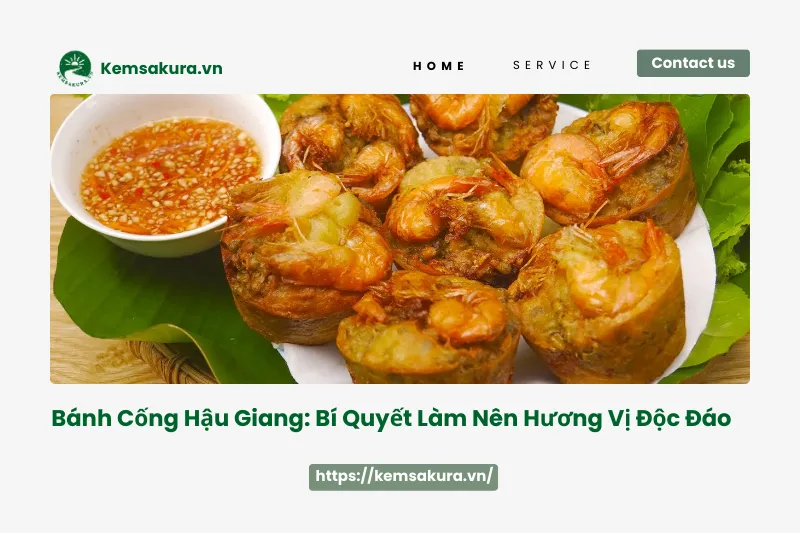 Bánh cống Hậu Giang: Đặc sản miền Tây thơm ngon khó cưỡng
